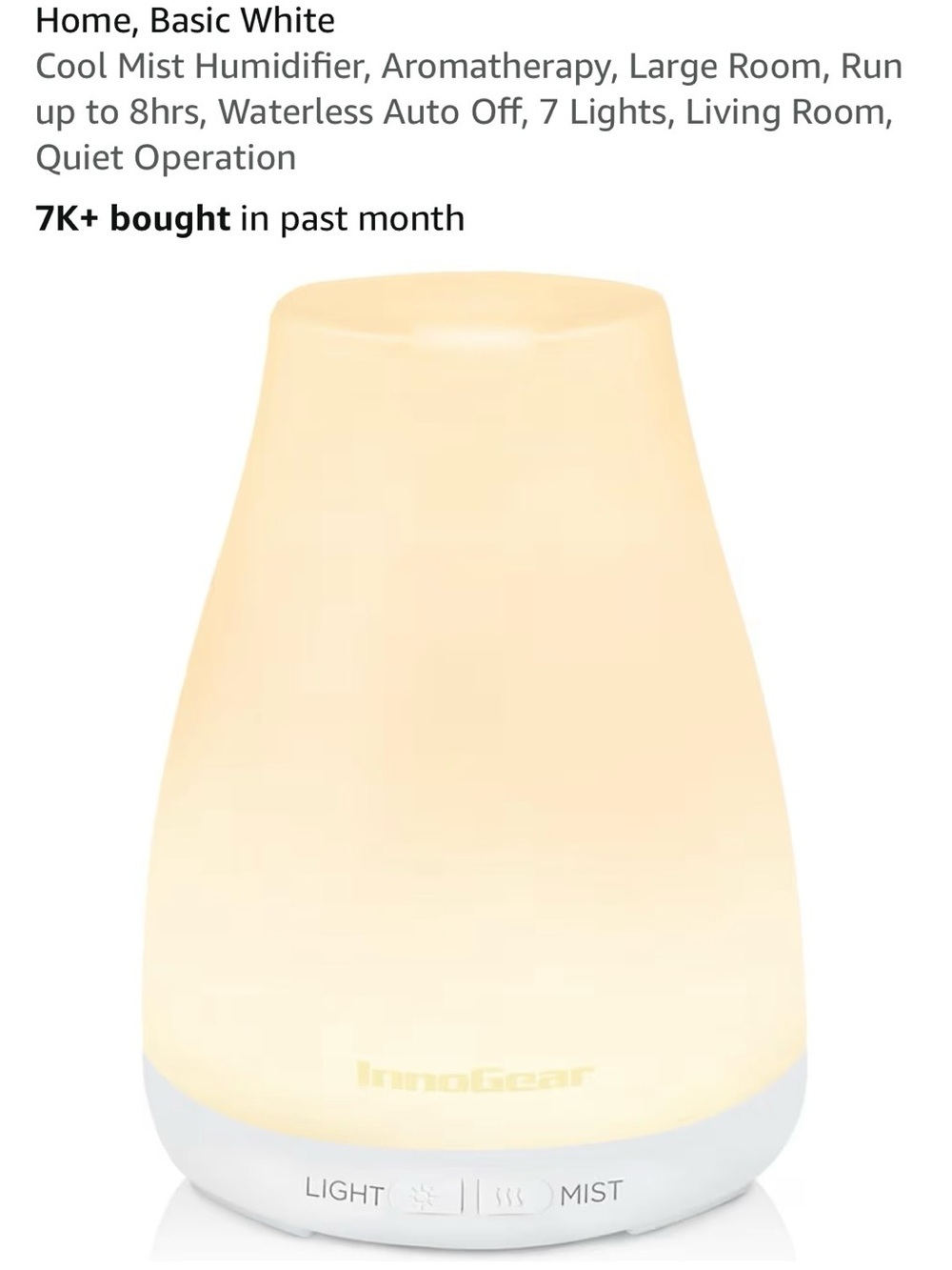 InnoGear 100ml Essential Oil Diffuser and Humidifier - Picture 4 of 8